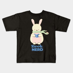 Reading Bunny with a Scarf Kids T-Shirt